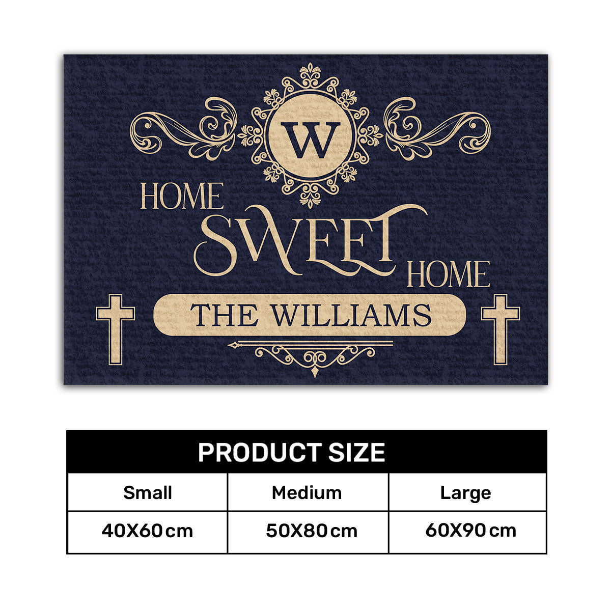 Home Sweet Home - Personalized Doormat - Custom Name Welcome Mat GDMJS10105