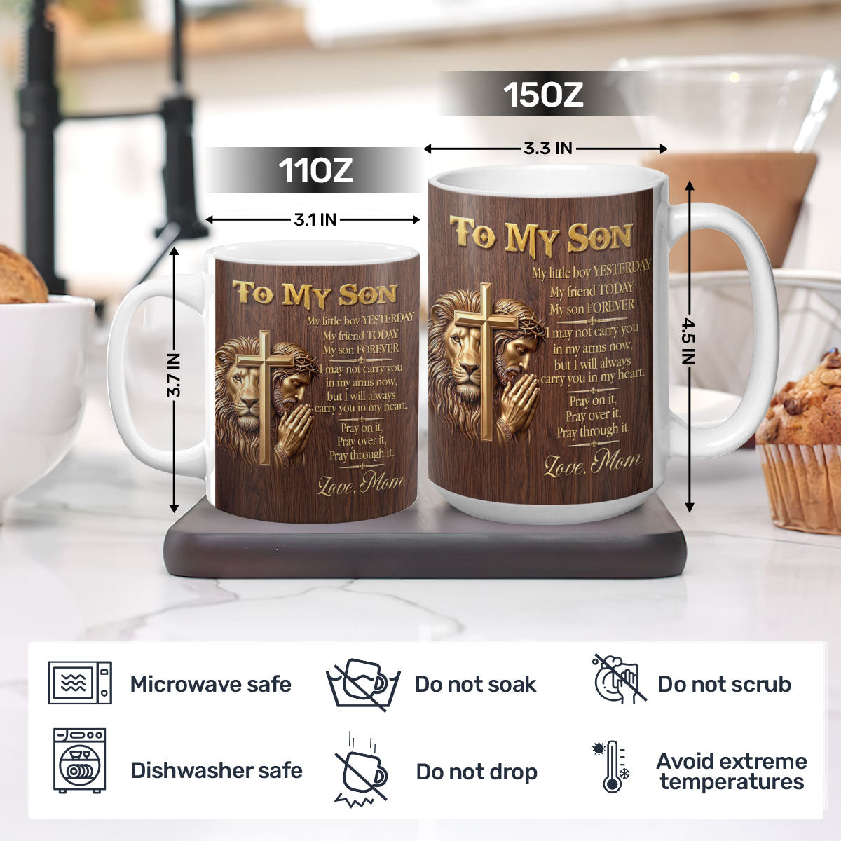 Christian Faith - Personalized Ceramic Coffee Mug for Son