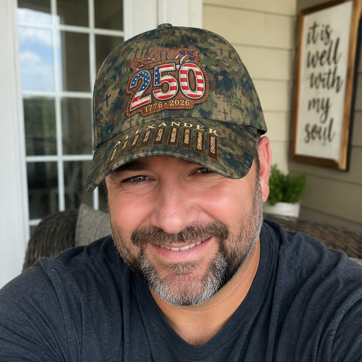 Faith and Service - Personalized Camo Classic Cap