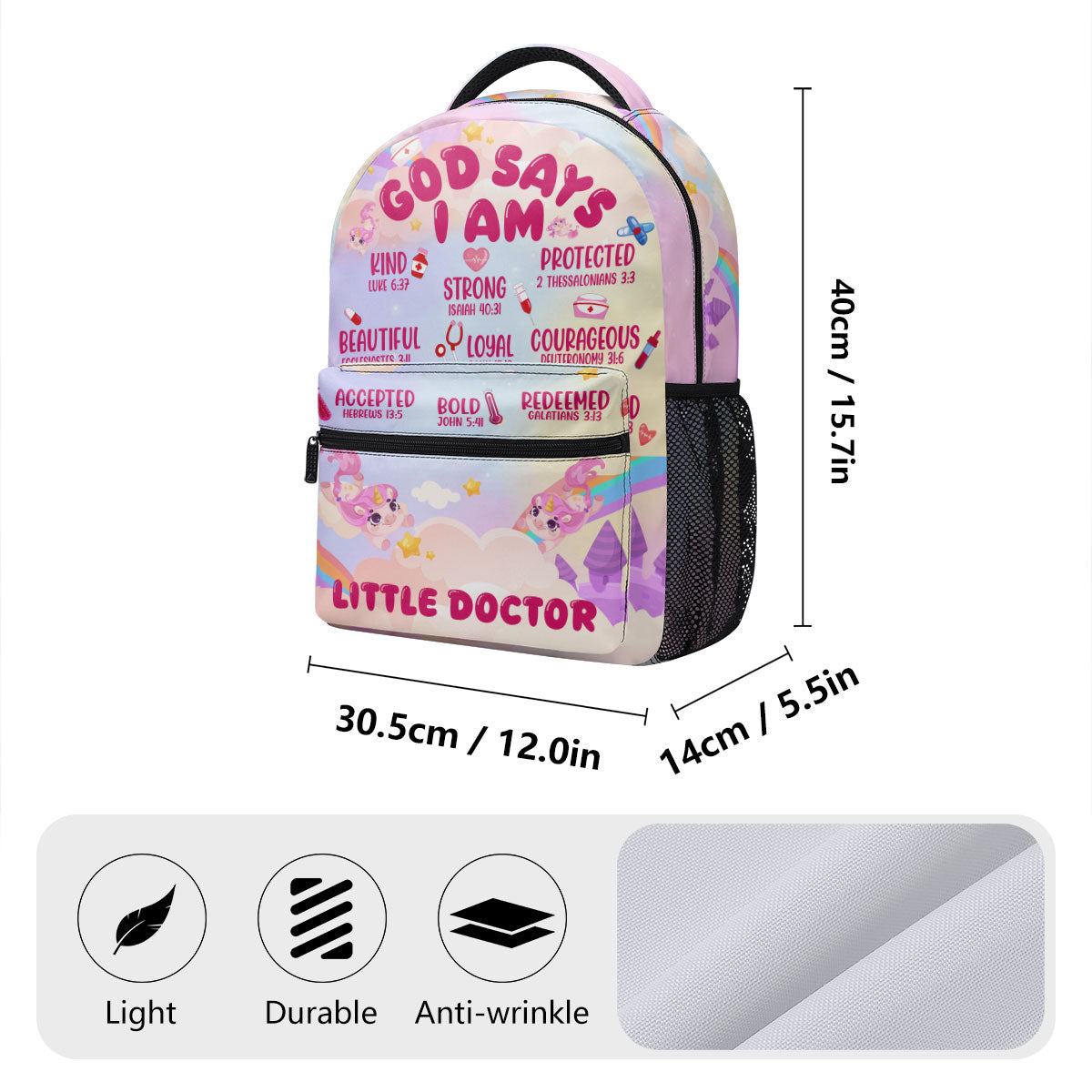 God Says I Am - Personalized Backpack Faith Inspirational