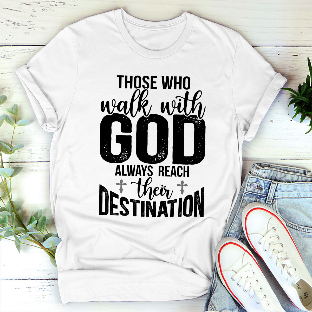 Those Who Walk With God - Christian Unisex T-shirt GMJSTS200161