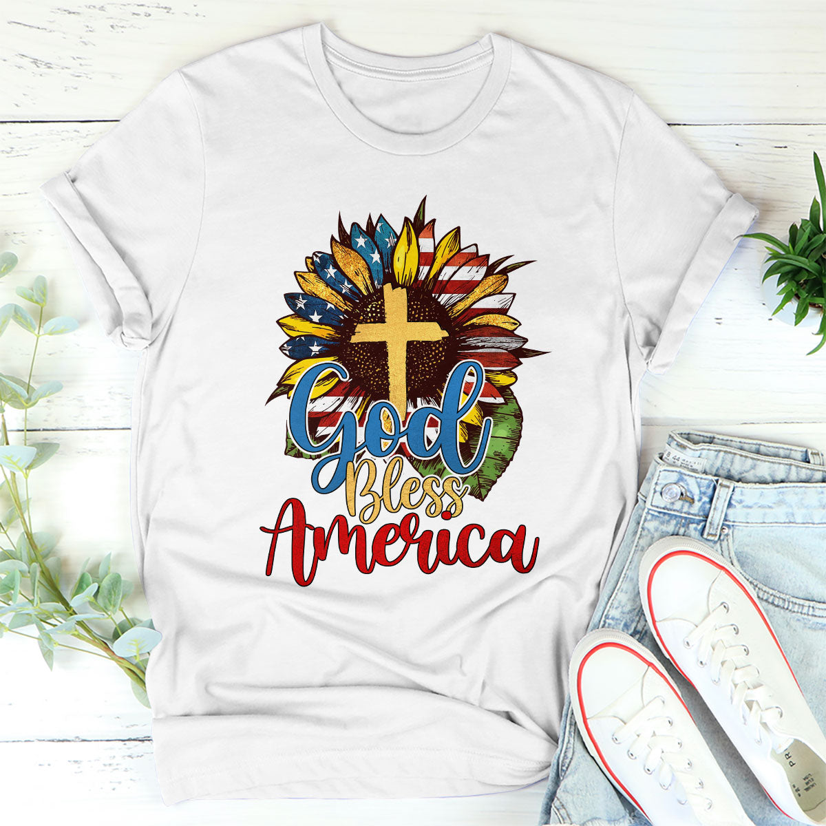 God Bless America - Classic Christian Unisex T-shirt GMJSTS200125