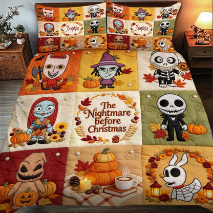 The Nighmare Halloween - Personalized Quilted Bedding Set TC100094
