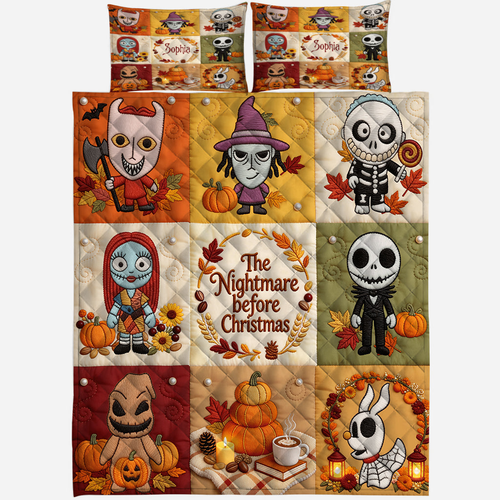 The Nighmare Halloween - Personalized Quilted Bedding Set TC100094