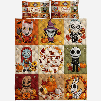 The Nighmare Halloween - Personalized Quilted Bedding Set TC100094