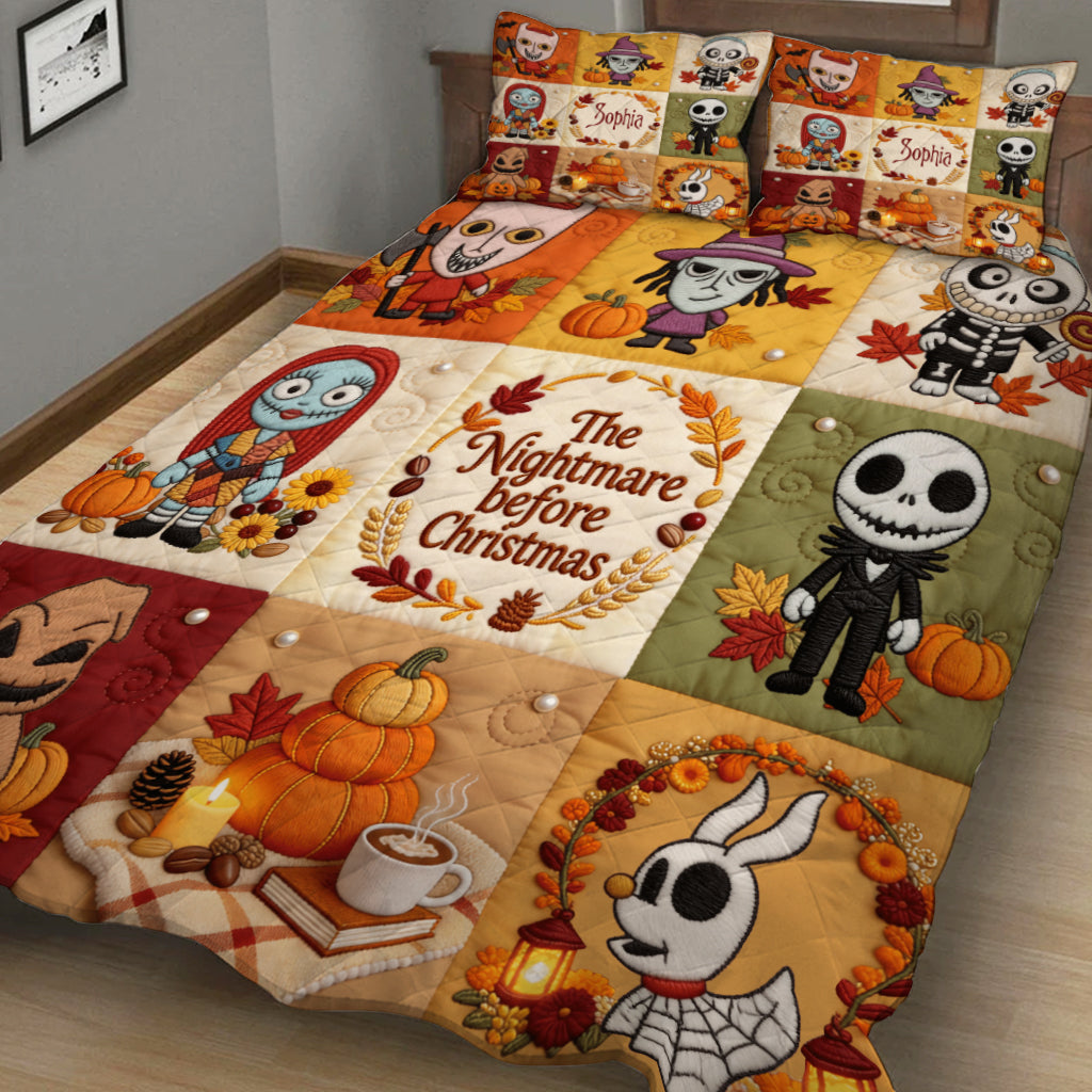 The Nighmare Halloween - Personalized Quilted Bedding Set TC100094