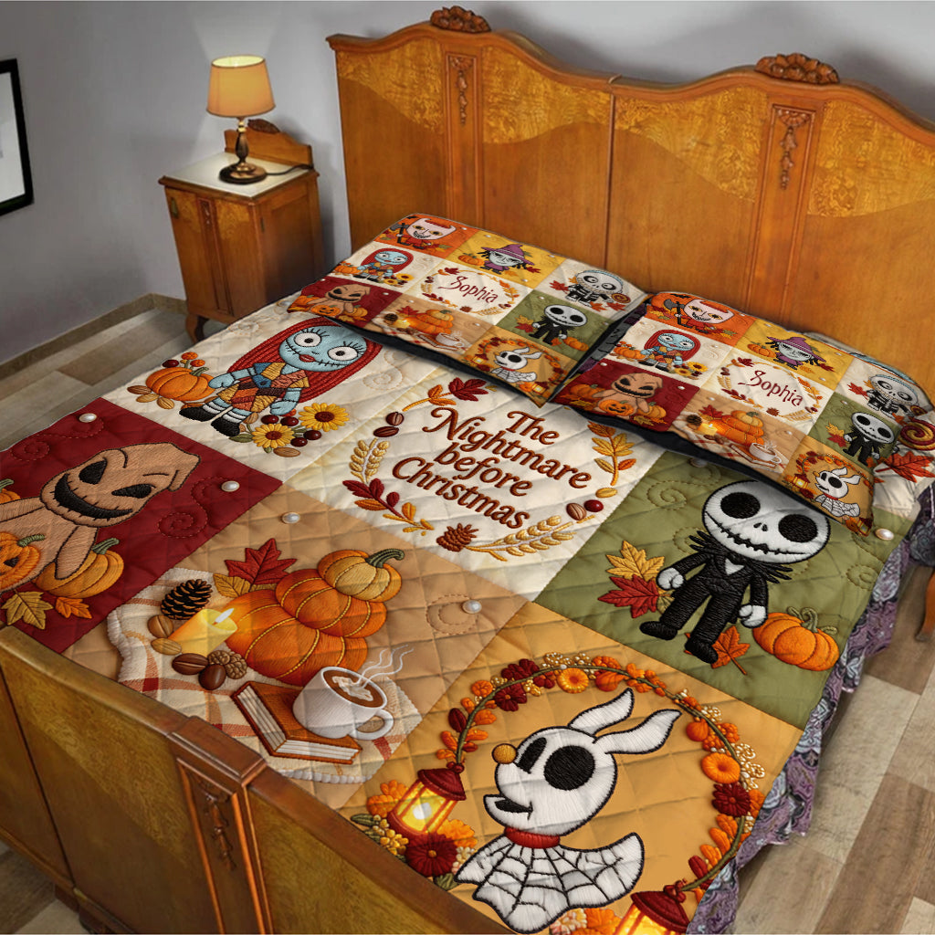 The Nighmare Halloween - Personalized Quilted Bedding Set TC100094