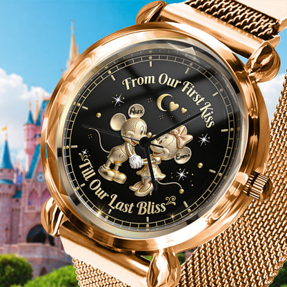 From Our First Kiss Till Our Last Bliss - Personalized Women's Wrist Watch TC100074