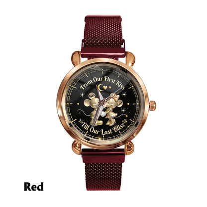 From Our First Kiss Till Our Last Bliss - Personalized Women's Wrist Watch TC100074