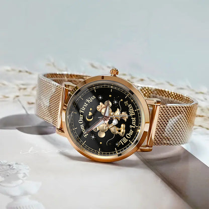From Our First Kiss Till Our Last Bliss - Personalized Women's Wrist Watch TC100074