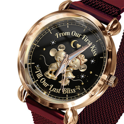From Our First Kiss Till Our Last Bliss - Personalized Women's Wrist Watch TC100074