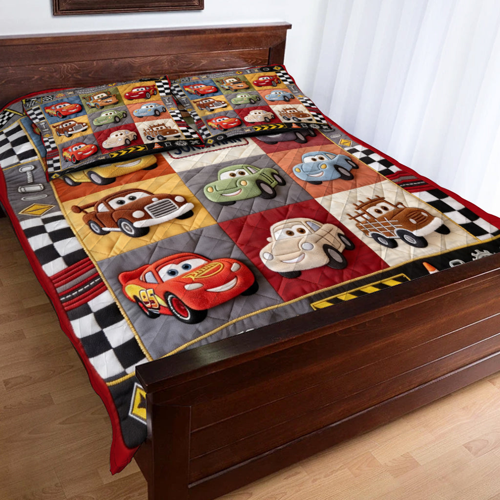 Car Collection Racing Lover - Personalized Quilted Bedding Set TC100095