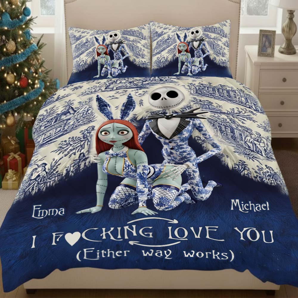 Nightmare I Love You - Personalized Quilted Bedding Set TC100093