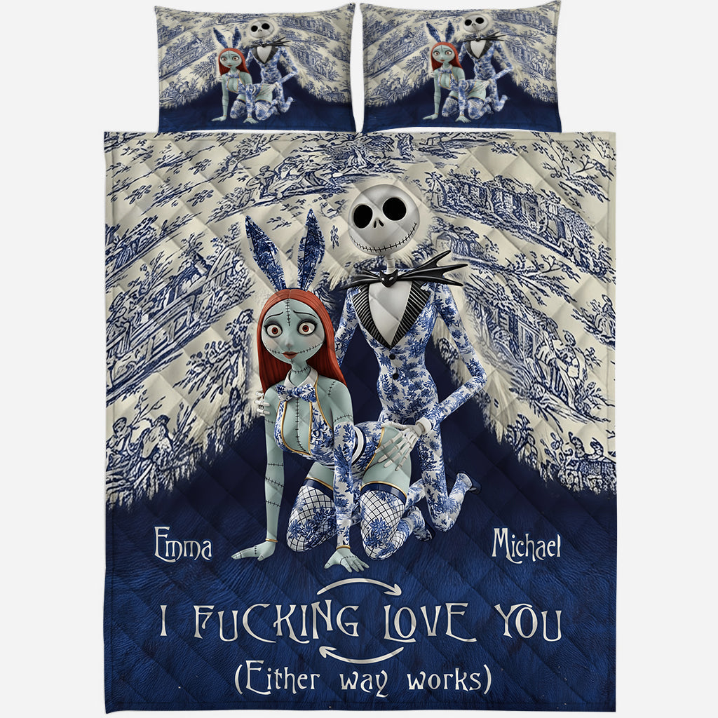 Nightmare I Love You - Personalized Quilted Bedding Set TC100093
