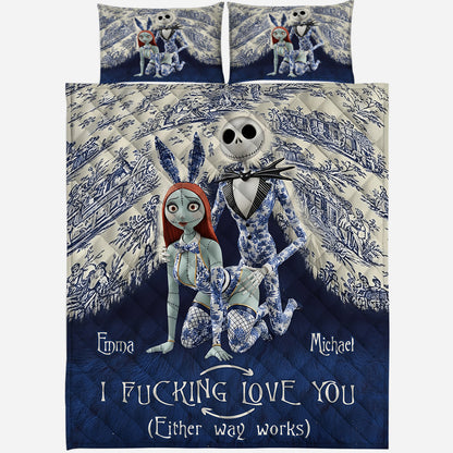 Nightmare I Love You - Personalized Quilted Bedding Set TC100093