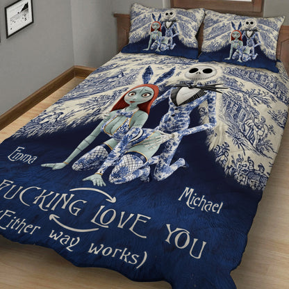 Nightmare I Love You - Personalized Quilted Bedding Set TC100093