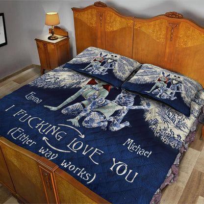 Nightmare I Love You - Personalized Quilted Bedding Set TC100093