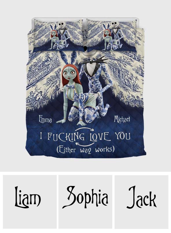 Nightmare I Love You - Personalized Quilted Bedding Set TC100093