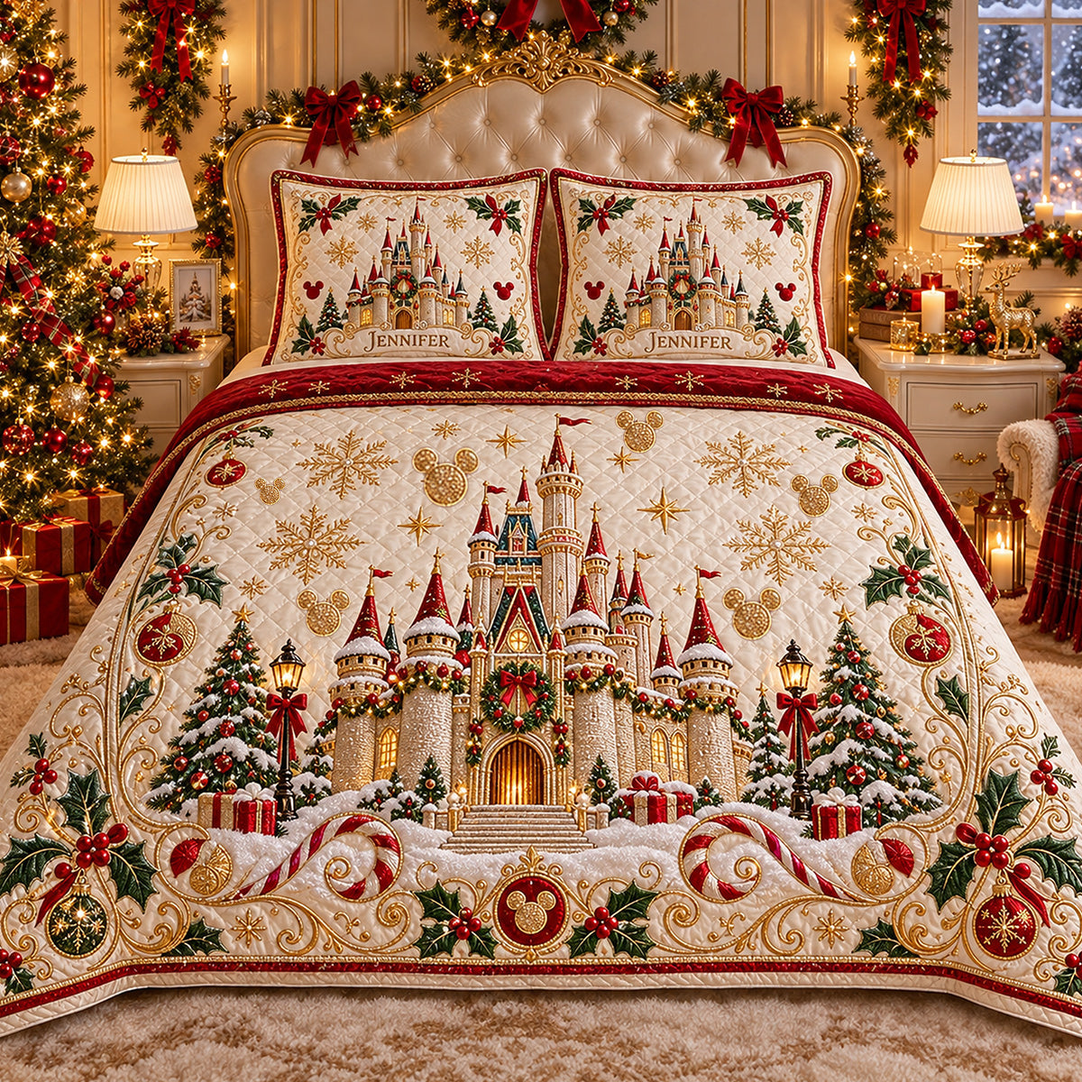 Magical Castle - Personalized Quilted Bedding Set TC100169