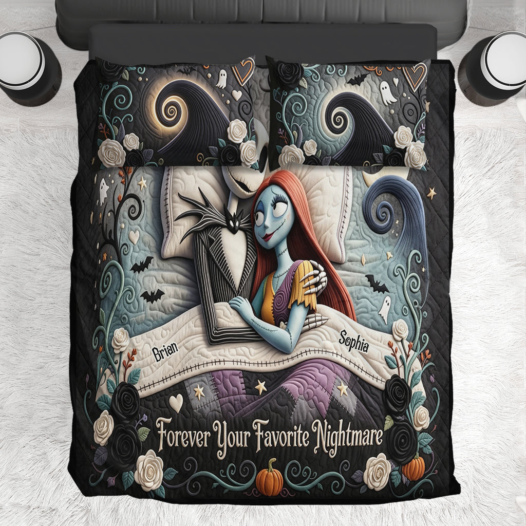 Gothic Love Story - Personalized Couple Bedding Set VT100082