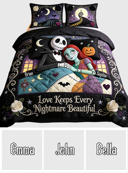 Gothic Love Story - Personalized Couple Bedding Set VT100082
