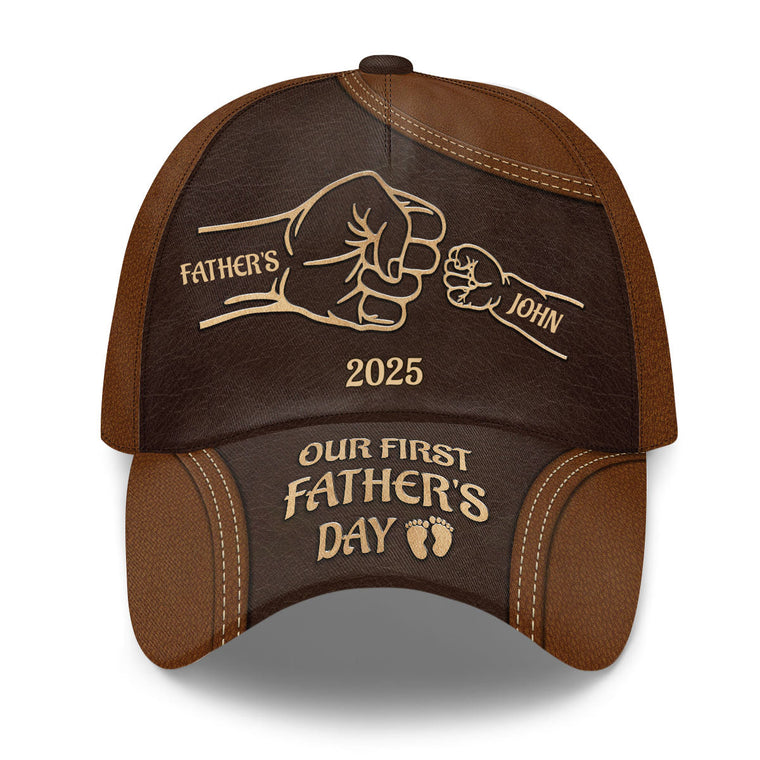 First Father's Day Gift - Custom Name Classic Cap