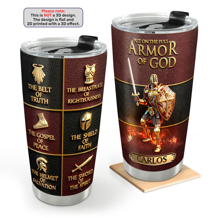 Armor Of God - Personalized Stainless Steel Tumbler
