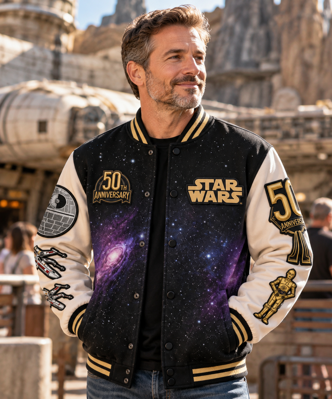 Galactic Saga 50th Anniversary - Personalized Baseball Jacket KN100263