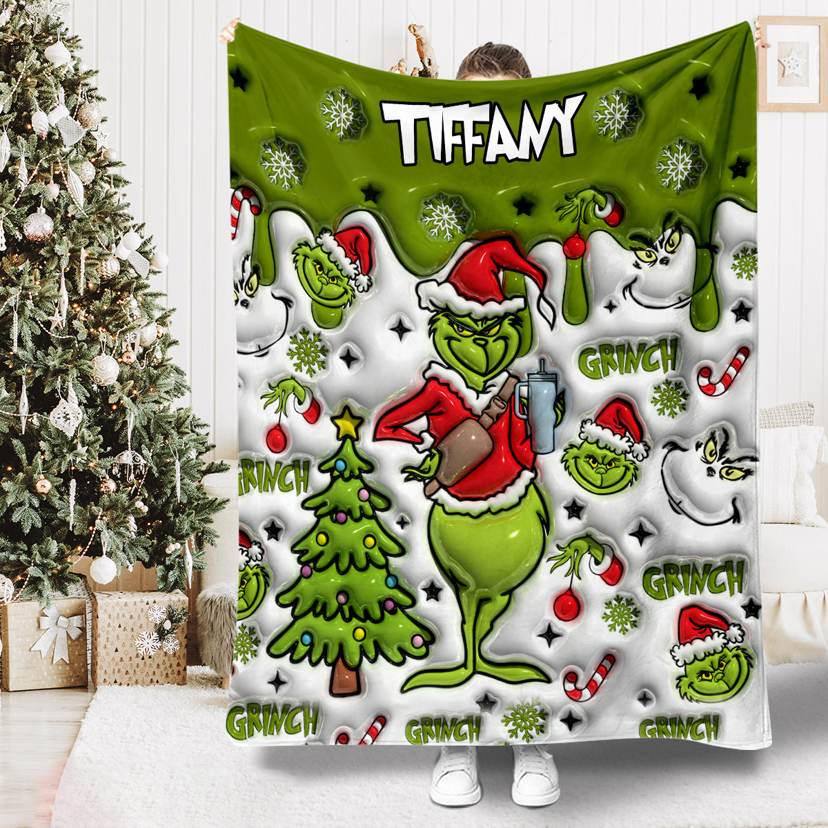 Green Monster - Personalized Blanket TC100112