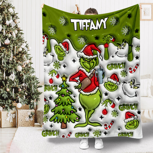 Green Monster - Personalized Blanket TC100112