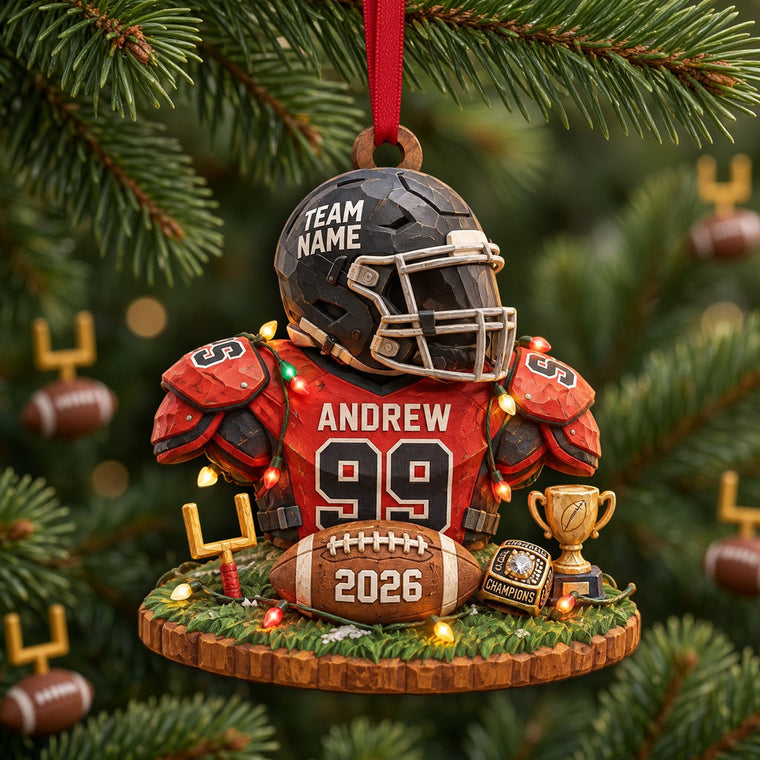 Bulk Up Sport Wood Effect - Personalized Ornament Gifts KN100279