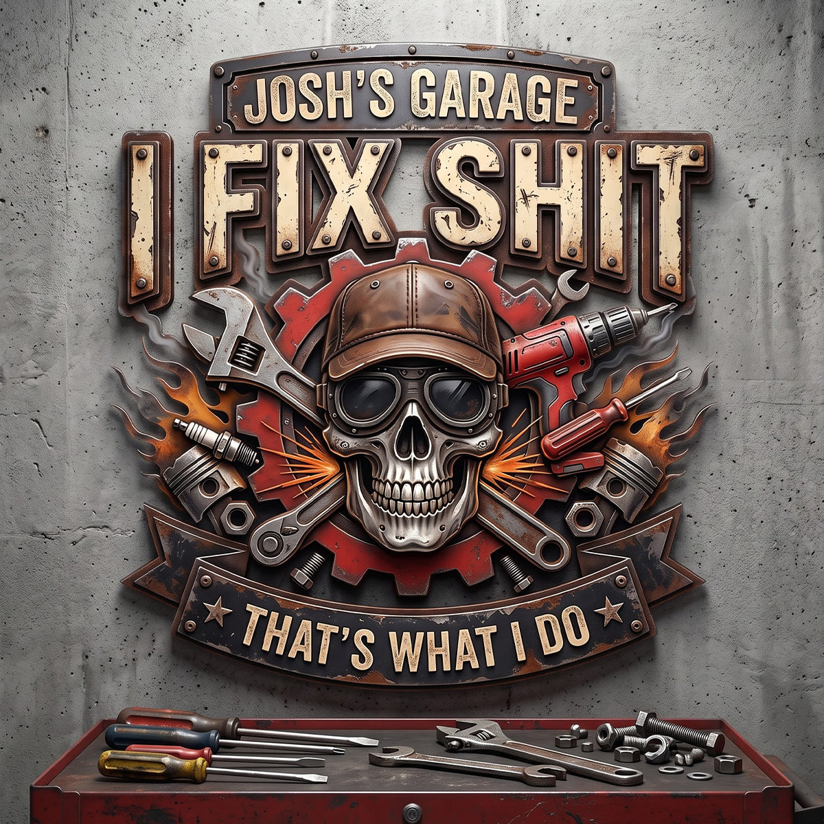 Deadly Mechanic Metal Sign - Personalized Gifts For Mechanic TC100040