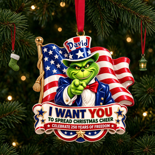 Patriotic Spirit - Personalized Ornament Gifts TC100136