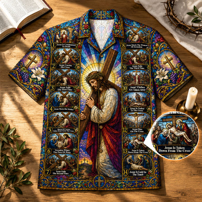 Jesus Cross Journey - Personalized Hawaiian Shirt TC100041