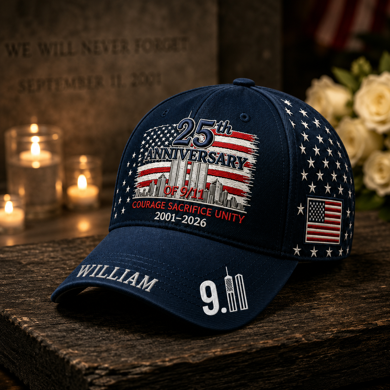Never Forget 9/11 - Personalized Classic Cap - Gift For Firefighters, First Responders, Veterans and Patriots TC100001