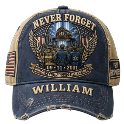 9/11 Memorial Honor The Fallen, Never Forget - Personalized Classic Cap - Patriotic Gift For Americans TC100004