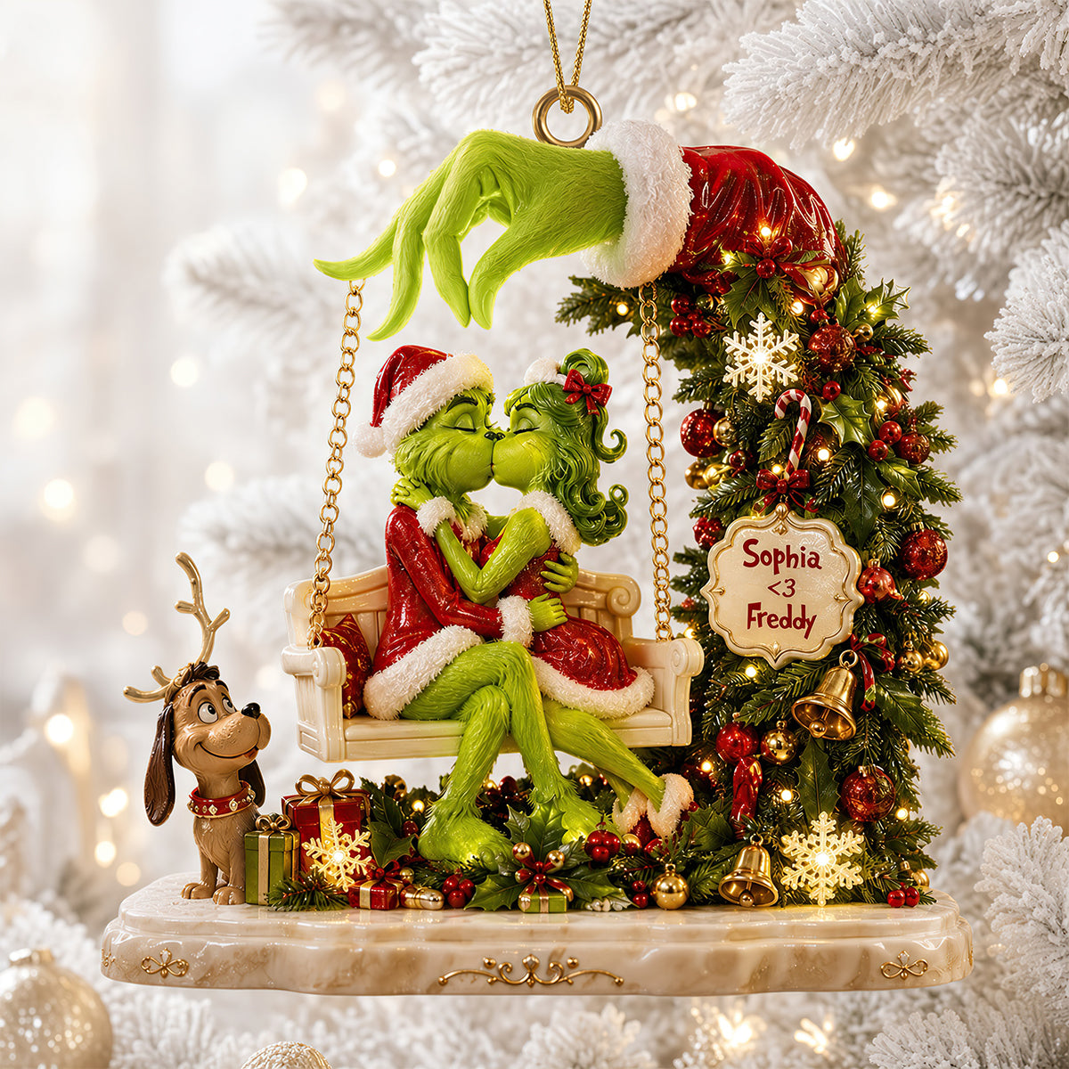 Kissing Couple - Personalized Ornament Gifts TC100159