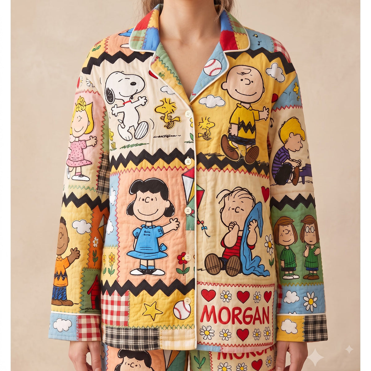 Lovely Characters - Lapel Pajama Set TC100102