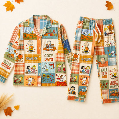 Cute Autumn Squad - Lapel Pajama Set TC100138