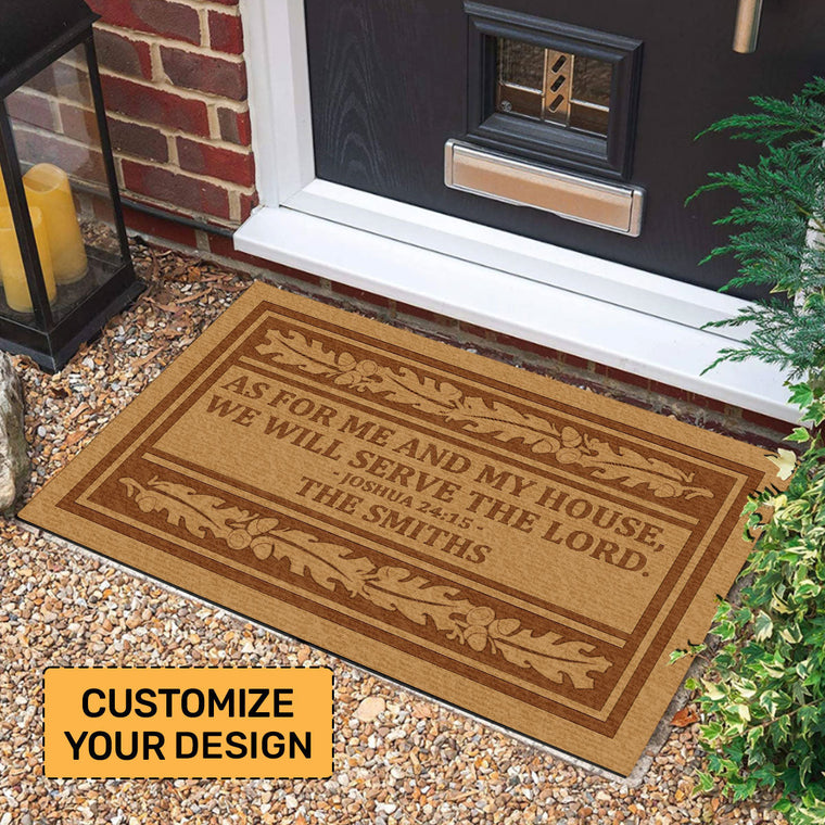 Serve The Lord - Personalized Doormat - Christian Faith Home Decor GDMJS10109