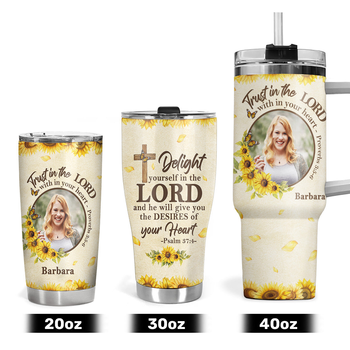 Delight Yourself In The Lord - Personalized Stainless Steel Tumbler