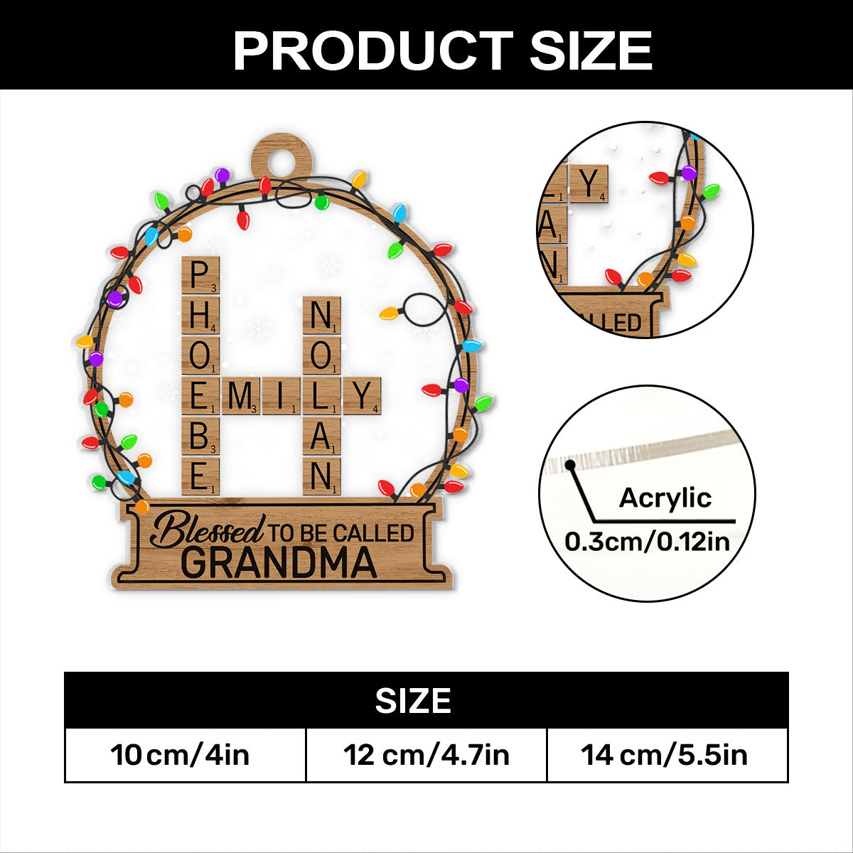 Blessed To Be Called Grandma - Personalized Acrylic Ornament GOJS10143