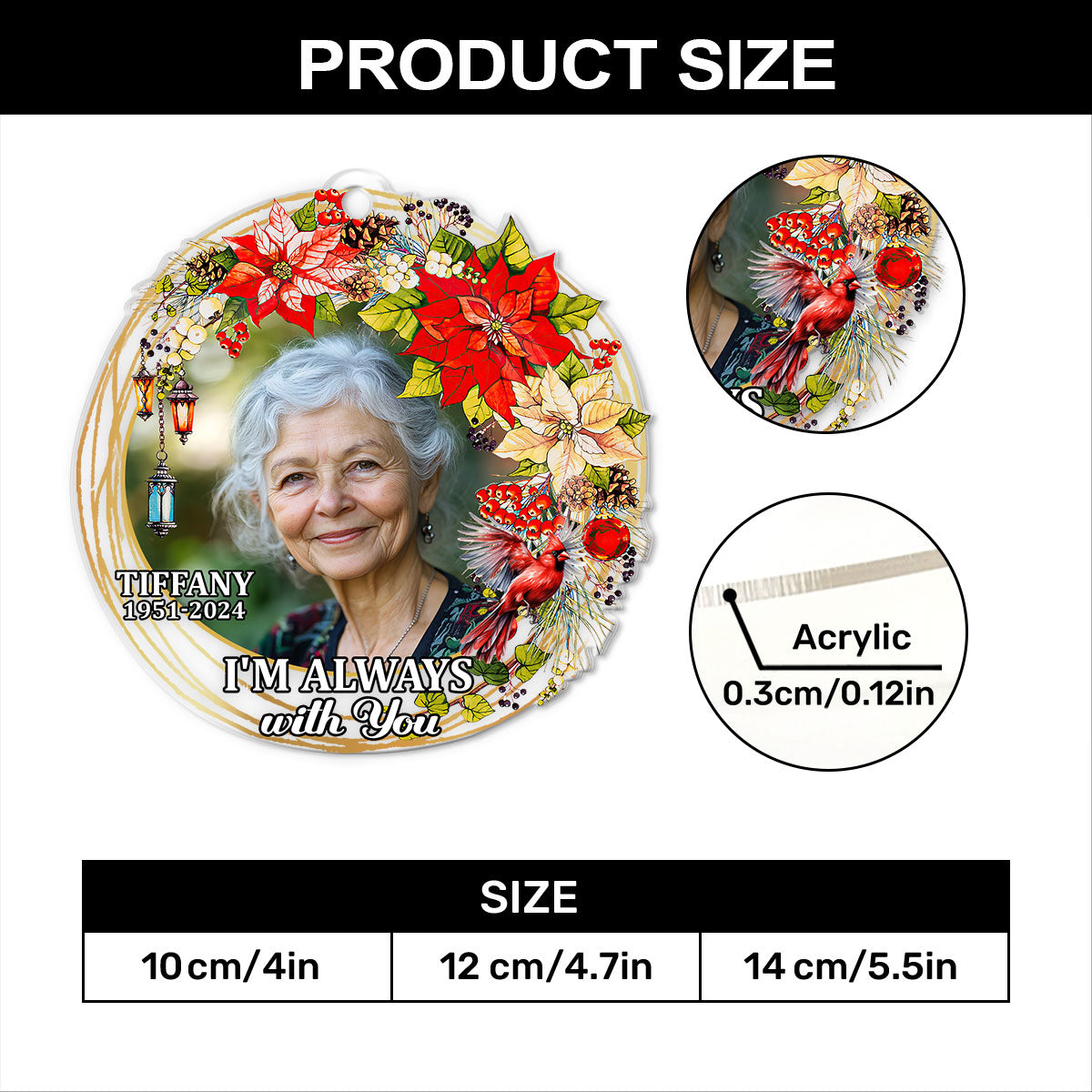 Memorial - Personalized Acrylic Ornament GOJS10142