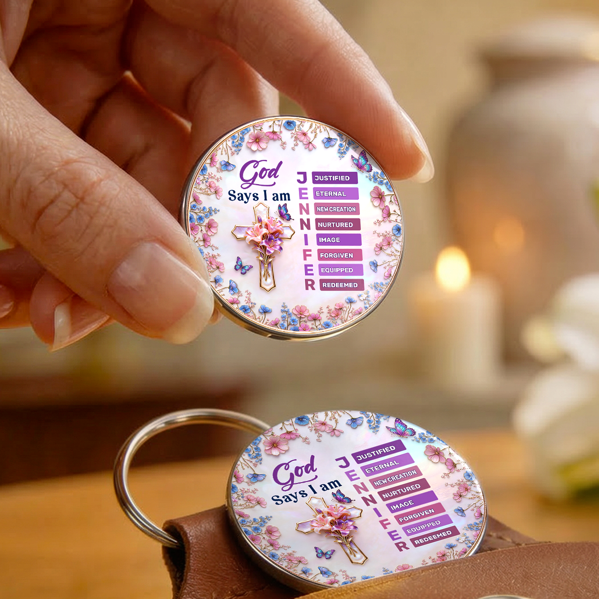 God Says I Am - Personalized Pocket Hug Keepsake