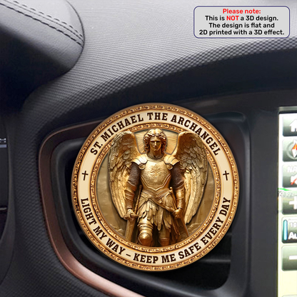 Archangel Michael Guardian - Personalized Car Visor Clip