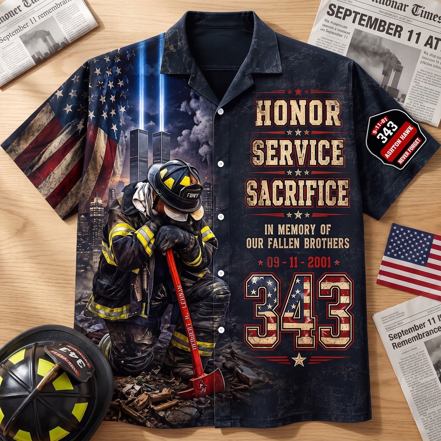 Never Forget Their Sacrifice - Personalized Hawaiian Shirt - Memorial Tribute Gifts For Patriots TC100013