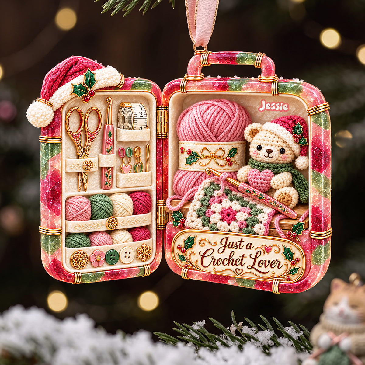 Handmade Crochet Lovers - Personalized Ornament Gifts KN100280