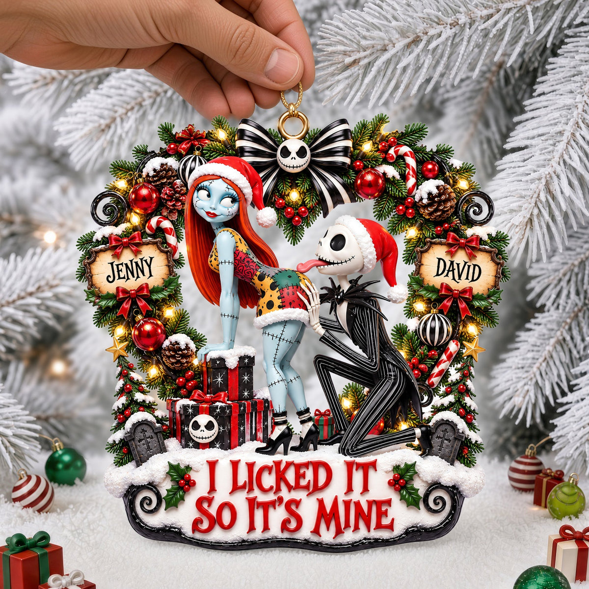 Spooky Couple - Personalized Ornament Gifts TC100183