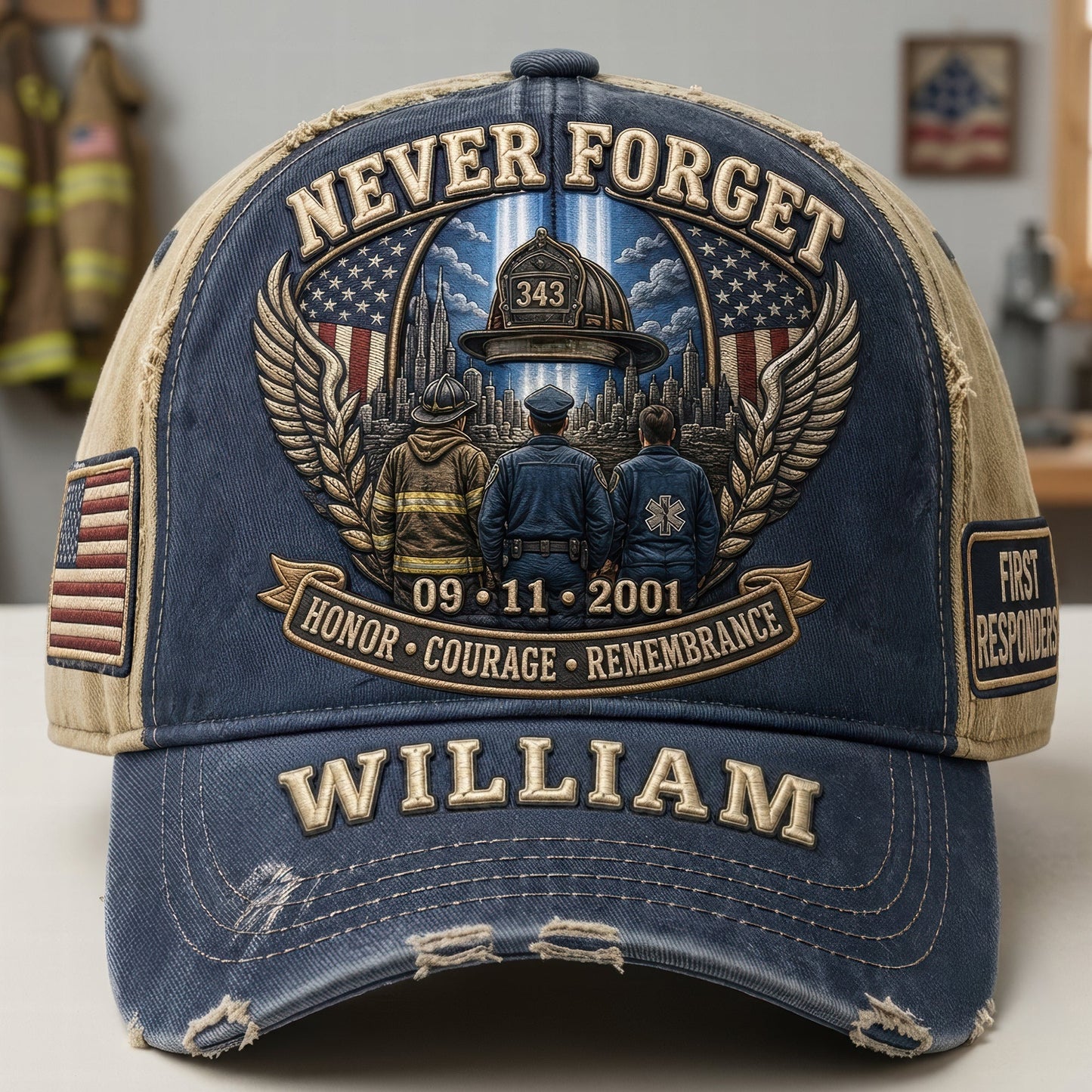 9/11 Memorial Honor The Fallen, Never Forget - Personalized Classic Cap - Patriotic Gift For Americans TC100004
