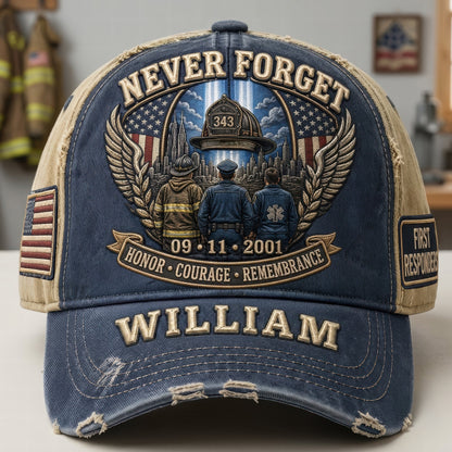 9/11 Memorial Honor The Fallen, Never Forget - Personalized Classic Cap - Patriotic Gift For Americans TC100004